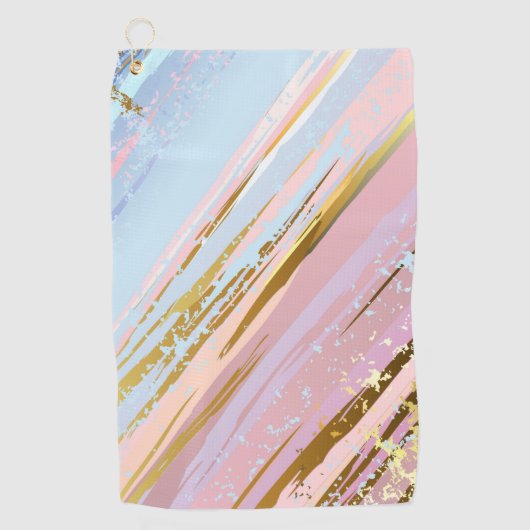 テクスチャピンクの背景 ゴルフタオル (正面)