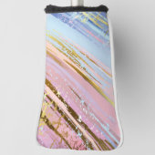 テクスチャピンクの背景 ゴルフヘッドカバー (回転90)