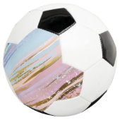 テクスチャピンクの背景 サッカーボール (3/4)