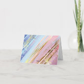 テクスチャピンクの背景 サンキューカード (裏面)