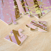 テクスチャピンクの背景 ジグソーパズル (側面)