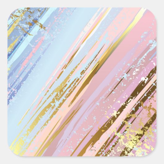 テクスチャピンクの背景 スクエアシール (正面)