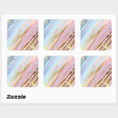 テクスチャピンクの背景 スクエアシール (シート)