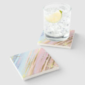 テクスチャピンクの背景 ストーンコースター (横)