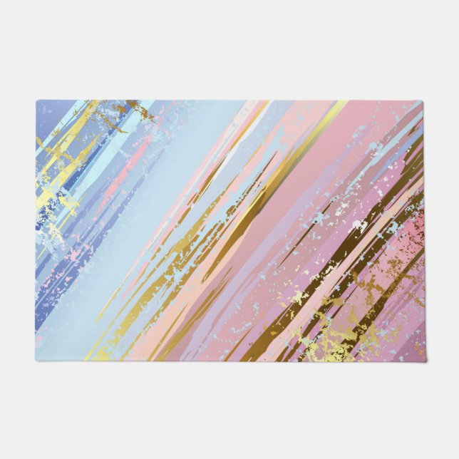 テクスチャピンクの背景 ドアマット (正面)