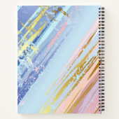 テクスチャピンクの背景 ノートブック (裏面)