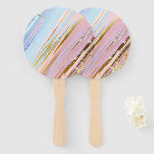 テクスチャピンクの背景 ハンドファン (正面&裏面)