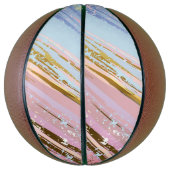 テクスチャピンクの背景 バスケットボール (縦)