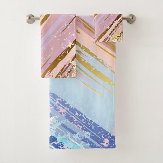 テクスチャピンクの背景 バスタオルセット (インサイチュ)