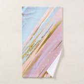 テクスチャピンクの背景 バスタオルセット (ハンドタオル)