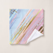 テクスチャピンクの背景 バスタオルセット (ウォッシュタオル)