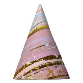 テクスチャピンクの背景 パーティーハット (右)