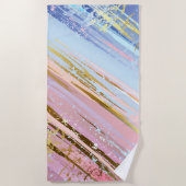 テクスチャピンクの背景 ビーチタオル (正面)