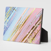 テクスチャピンクの背景 フォトプラーク (側面)