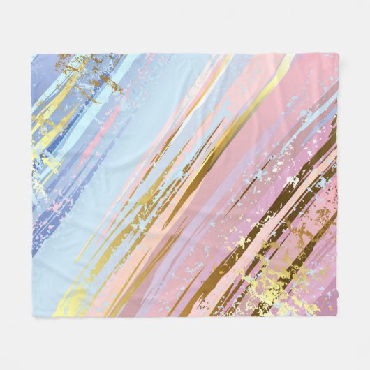 テクスチャピンクの背景 フリースブランケット (正面(横))