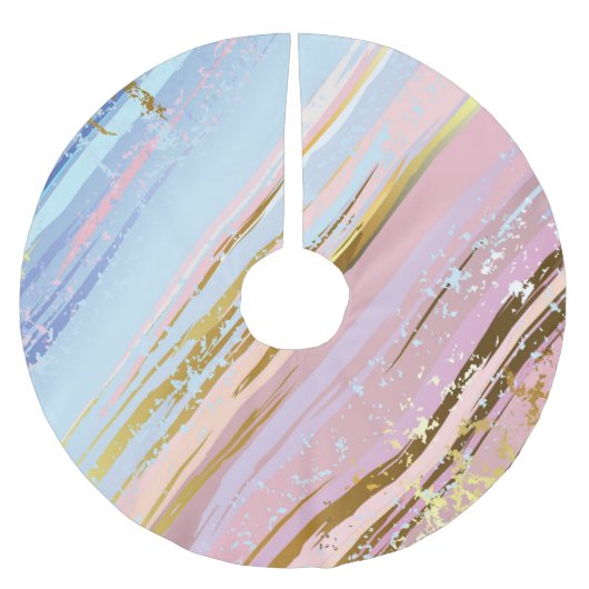 テクスチャピンクの背景 ブラッシュドポリエステルツリースカート (正面)