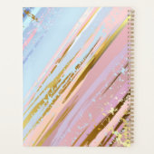 テクスチャピンクの背景 プランナー手帳 (裏面)