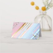 テクスチャピンクの背景 プレイスカード (裏面)