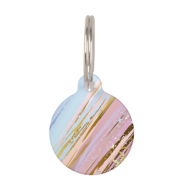 テクスチャピンクの背景 ペット　ネームタグ (正面)