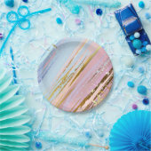 テクスチャピンクの背景 ペーパープレート (パーティー)