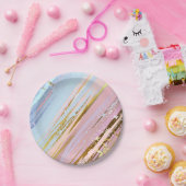 テクスチャピンクの背景 ペーパープレート (パーティー)