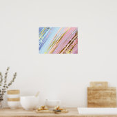 テクスチャピンクの背景 ポスター (キッチン)