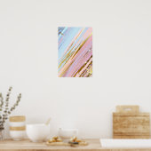 テクスチャピンクの背景 ポスター (キッチン)