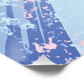 テクスチャピンクの背景 ポスター (コーナー)