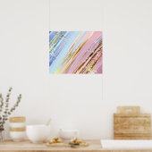 テクスチャピンクの背景 ポスター (キッチン)