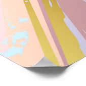 テクスチャピンクの背景 ポスター (角)