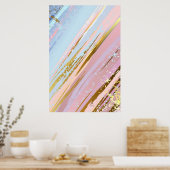 テクスチャピンクの背景 ポスター (キッチン)