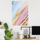 テクスチャピンクの背景 ポスター (ホームオフィス)