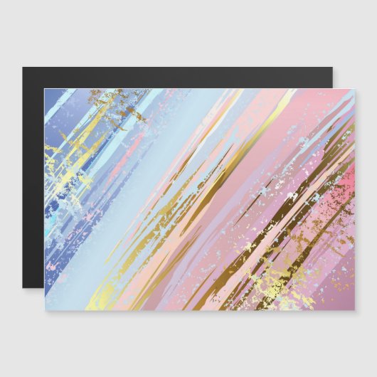 テクスチャピンクの背景 マグネット招待状 (正面/裏面)