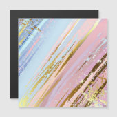 テクスチャピンクの背景 マグネット招待状 (正面/裏面)