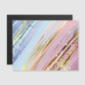 テクスチャピンクの背景 マグネット招待状 (正面/裏面)