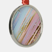 テクスチャピンクの背景 メタルオーナメント (右)