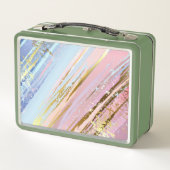 テクスチャピンクの背景 メタルランチボックス (裏面)