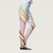 テクスチャピンクの背景 レギンス (右)