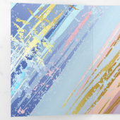 テクスチャピンクの背景 三つ折りカード (内部最初)