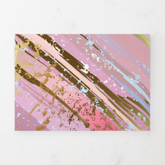 テクスチャピンクの背景 三つ折り案内状 (カバー)