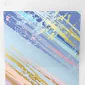 テクスチャピンクの背景 三つ折り案内状 (内部最初)