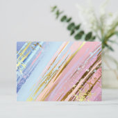 テクスチャピンクの背景 招待状 (スタンド正面)