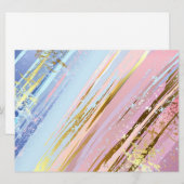 テクスチャピンクの背景 案内状 (正面/裏面)