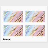 テクスチャピンクの背景 長方形シール (シート)