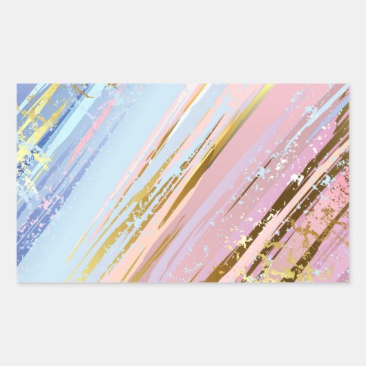 テクスチャピンクの背景 長方形シール (正面)