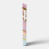 テクスチャピンクの背景 Case-Mate iPhoneケース (裏面 / 左)