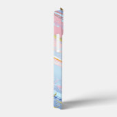 テクスチャピンクの背景 Case-Mate iPhoneケース (裏面 / 右)