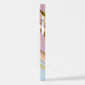 テクスチャピンクの背景 iPhoneケース (左側面)