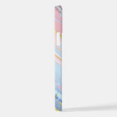 テクスチャピンクの背景 iPhoneケース (右側面)