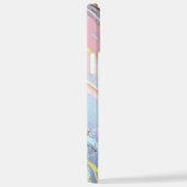 テクスチャピンクの背景 iPhoneケース (右側面)